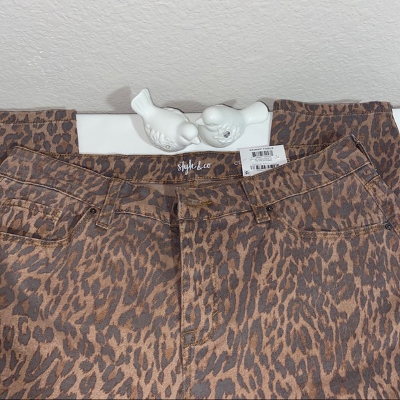 Style & Co skinny jeans leopard print - Picture 3 of 5